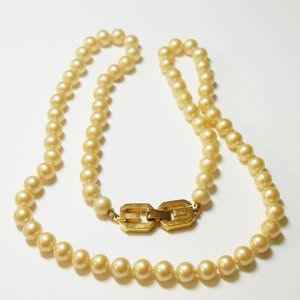 Vintage Givenchy Imitation Pearl Necklace 1977